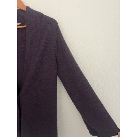 Sandro Paris Alpaca Wool Blend Purple Duster Cardigan Sweater 1 Small Quiet Luxe - Picture 3 of 8